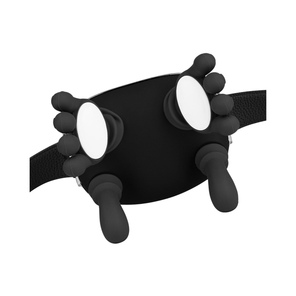 Close-up of the Midnight Black silicone massage heads